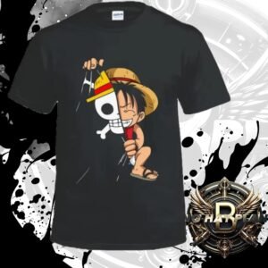 Remera algodon basica Monkey Luffy One Piece