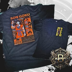 Remera basica algodon DRAGON BALL doble estampa